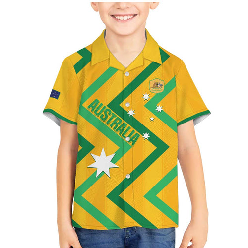 Custom Australia Socceroos Football Family Matching Mermaid Dress and Hawaiian Shirt 2025 Sporty Version