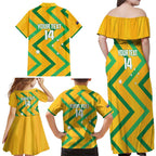 Custom Australia Socceroos Football Family Matching Off Shoulder Maxi Dress and Hawaiian Shirt 2025 Sporty Version