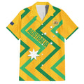 Custom Australia Socceroos Football Family Matching Off Shoulder Maxi Dress and Hawaiian Shirt 2025 Sporty Version