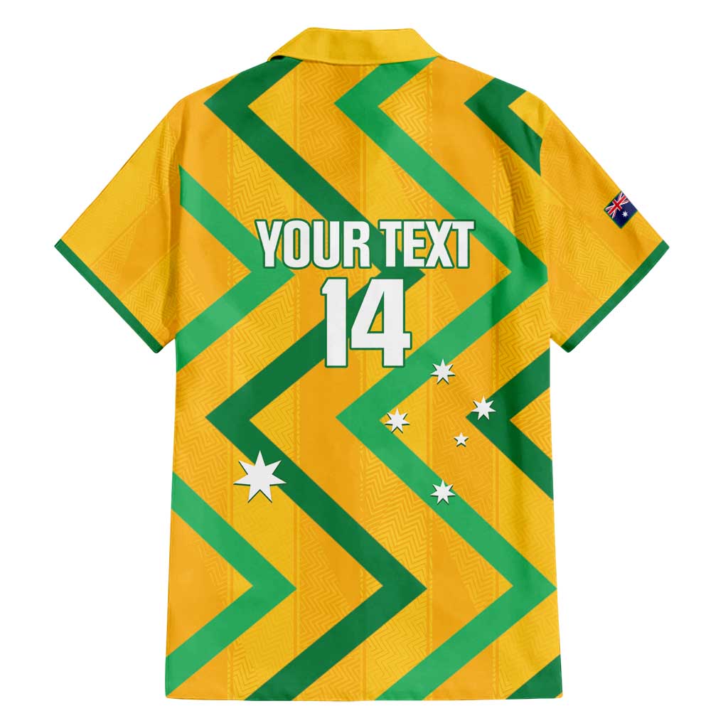 Custom Australia Socceroos Football Family Matching Off Shoulder Short Dress and Hawaiian Shirt 2025 Sporty Version