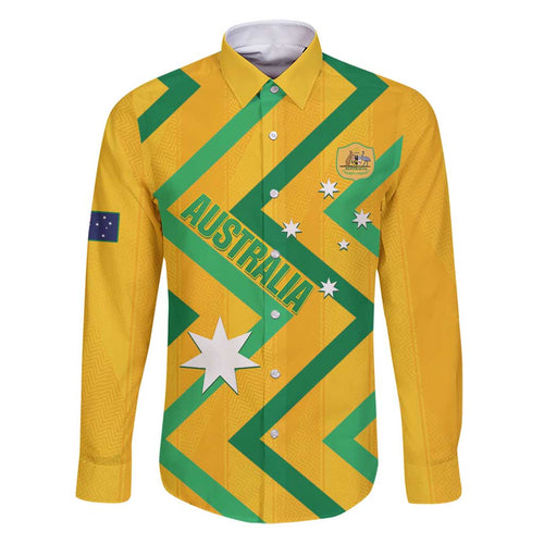 Custom Australia Socceroos Football Family Matching Puletasi and Hawaiian Shirt 2025 Sporty Version