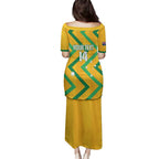 Custom Australia Socceroos Football Family Matching Puletasi and Hawaiian Shirt 2025 Sporty Version