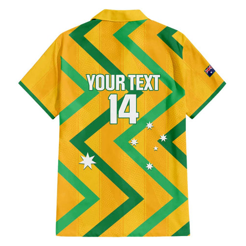 Custom Australia Socceroos Football Family Matching Short Sleeve Bodycon Dress and Hawaiian Shirt 2025 Sporty Version