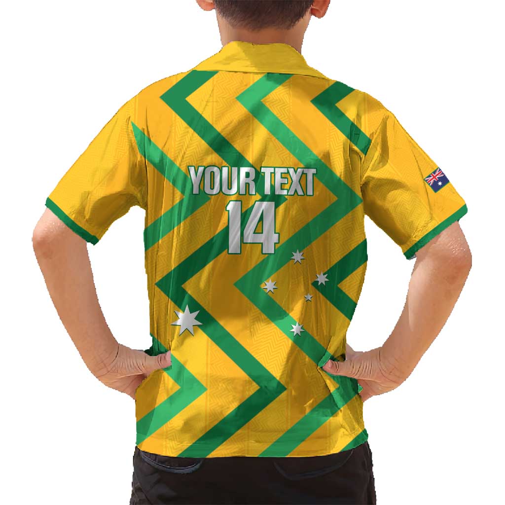Custom Australia Socceroos Football Family Matching Summer Maxi Dress and Hawaiian Shirt 2025 Sporty Version