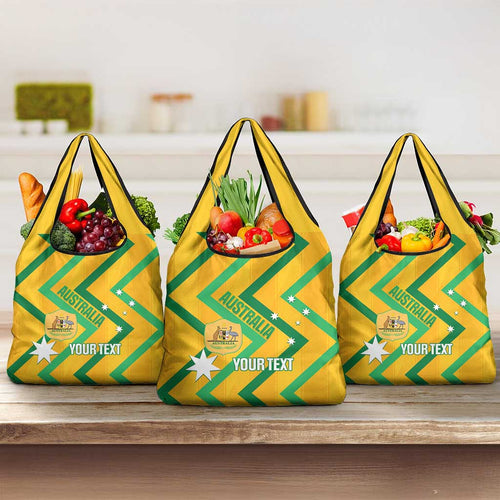 Custom Australia Socceroos Football Grocery Bag 2025 Sporty Version
