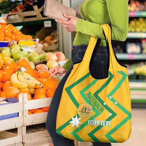 Custom Australia Socceroos Football Grocery Bag 2025 Sporty Version