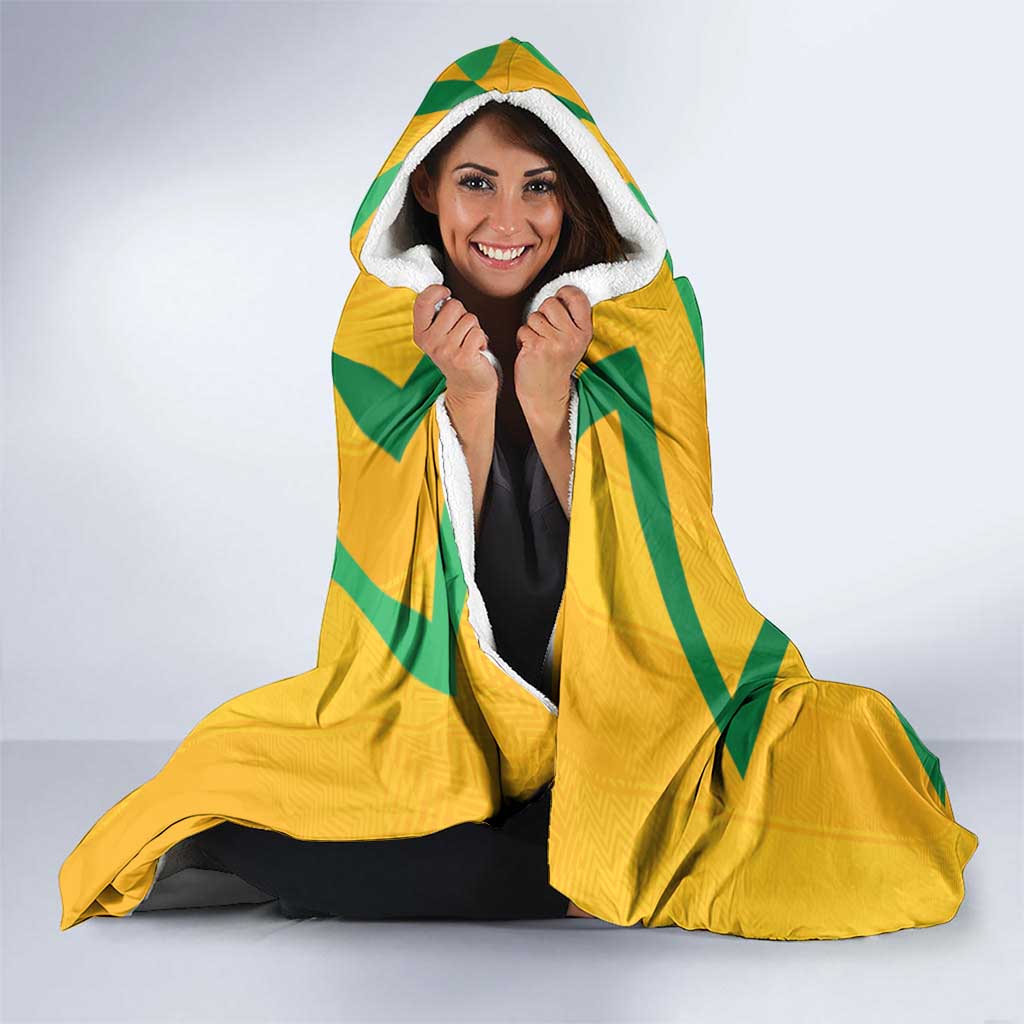 Custom Australia Socceroos Football Hooded Blanket 2025 Sporty Version