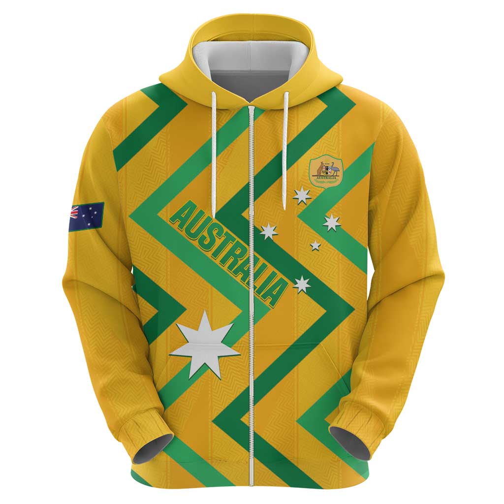 Custom Australia Socceroos Football Hoodie 2025 Sporty Version