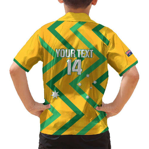 Custom Australia Socceroos Football Kid Hawaiian Shirt 2025 Sporty Version