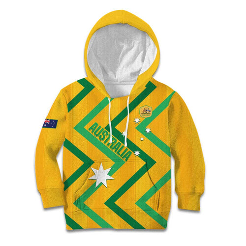 Custom Australia Socceroos Football Kid Hoodie 2025 Sporty Version
