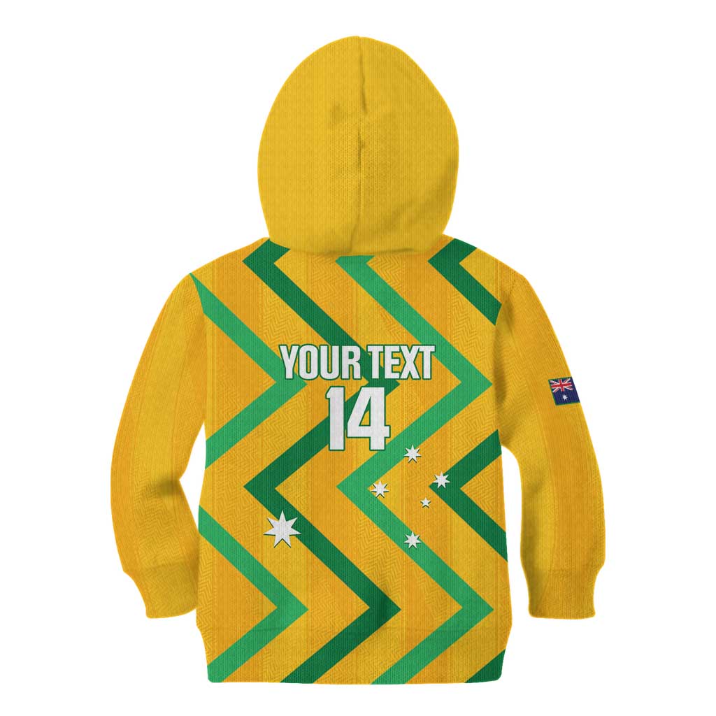 Custom Australia Socceroos Football Kid Hoodie 2025 Sporty Version