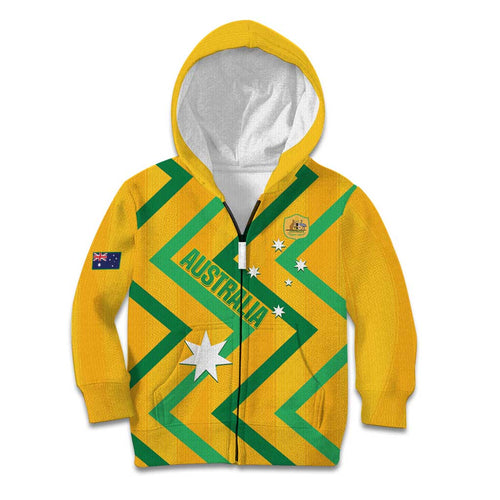 Custom Australia Socceroos Football Kid Hoodie 2025 Sporty Version