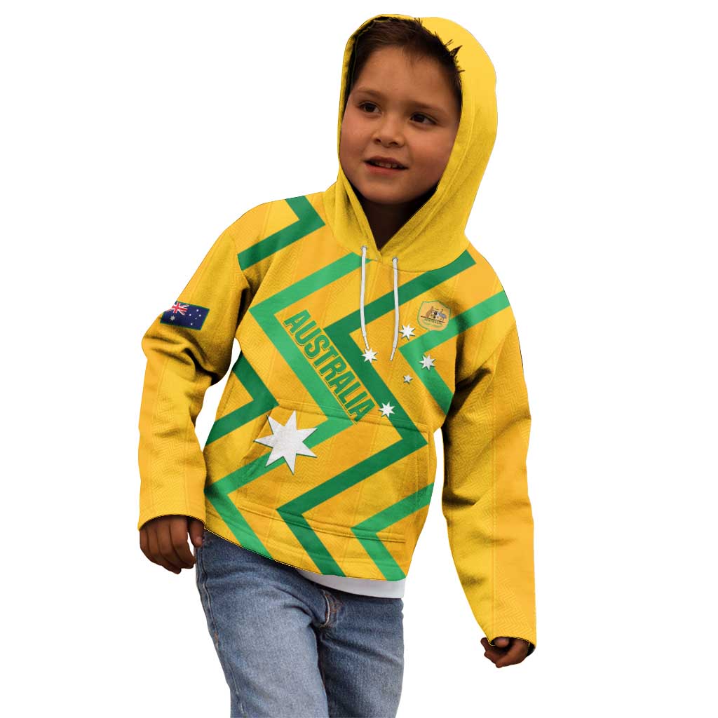 Custom Australia Socceroos Football Kid Hoodie 2025 Sporty Version