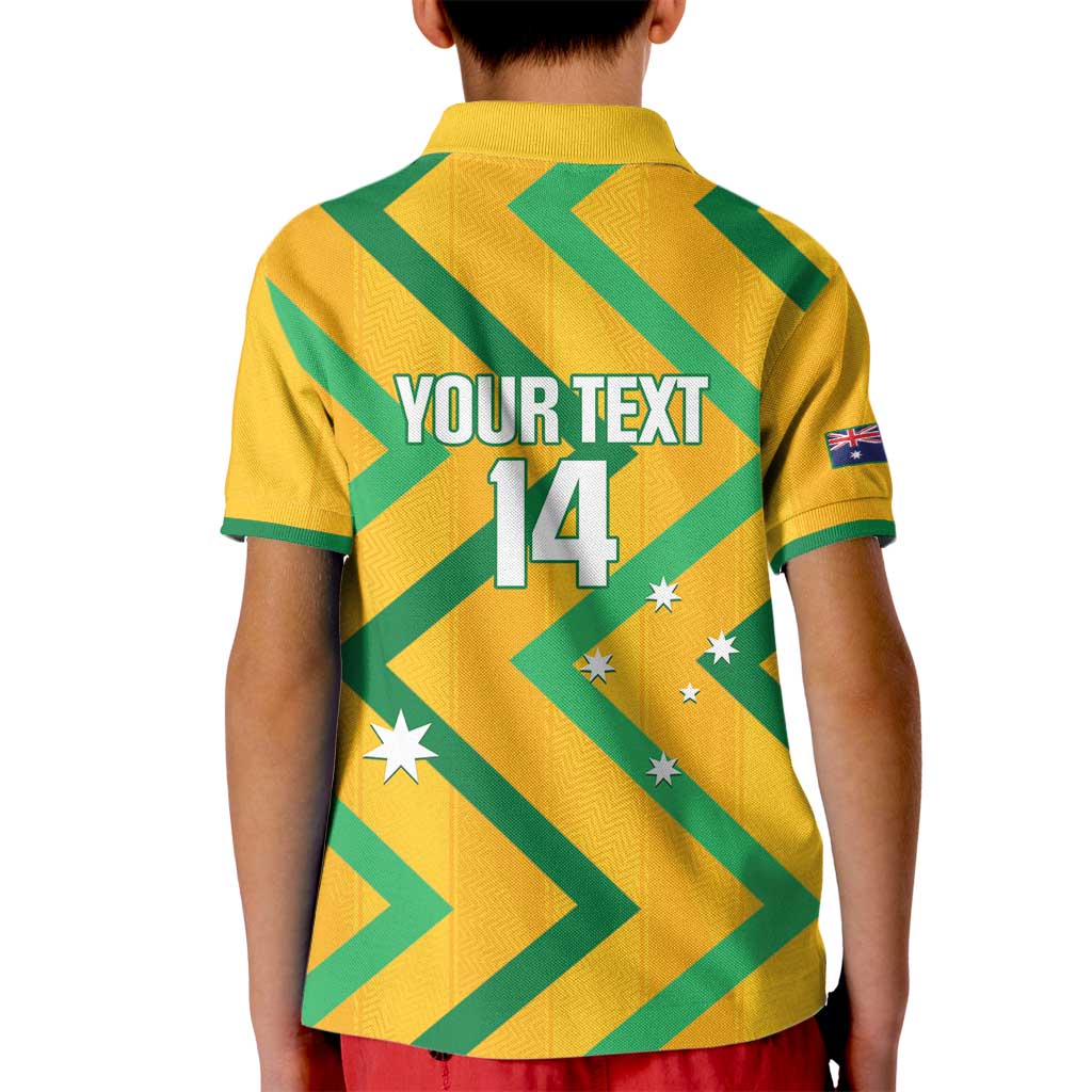 Custom Australia Socceroos Football Kid Polo Shirt 2025 Sporty Version