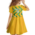 Custom Australia Socceroos Football Kid Short Sleeve Dress 2025 Sporty Version