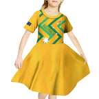 Custom Australia Socceroos Football Kid Short Sleeve Dress 2025 Sporty Version