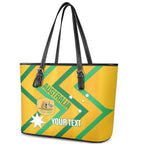 Custom Australia Socceroos Football Leather Tote Bag 2025 Sporty Version