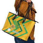 Custom Australia Socceroos Football Leather Tote Bag 2025 Sporty Version