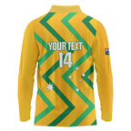 Custom Australia Socceroos Football Long Sleeve Polo Shirt 2025 Sporty Version