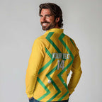 Custom Australia Socceroos Football Long Sleeve Polo Shirt 2025 Sporty Version