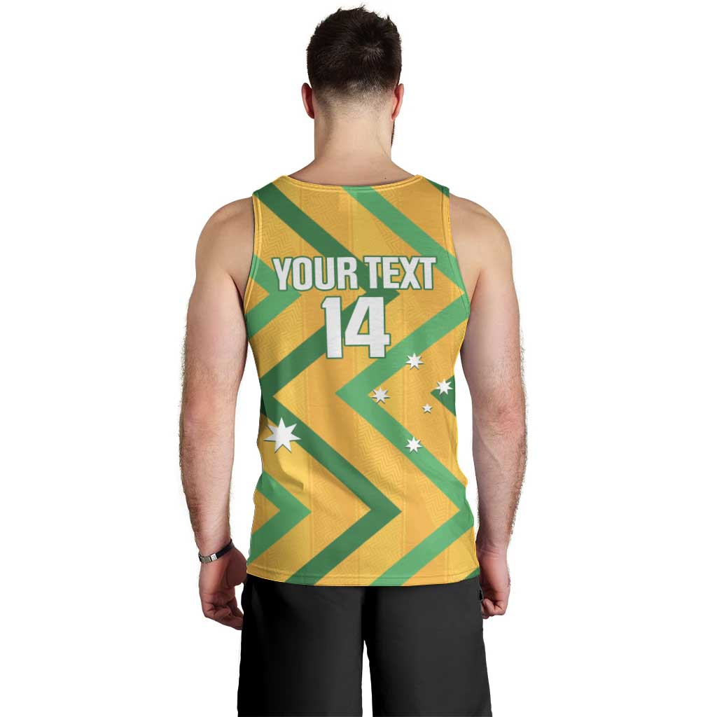 Custom Australia Socceroos Football Men Tank Top 2025 Sporty Version
