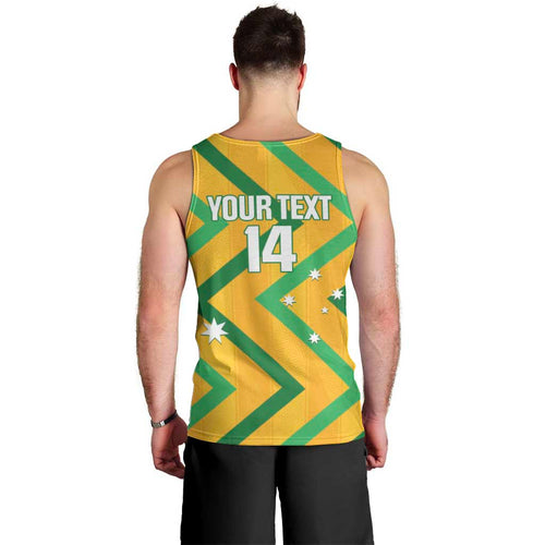 Custom Australia Socceroos Football Men Tank Top 2025 Sporty Version