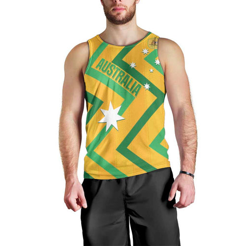 Custom Australia Socceroos Football Men Tank Top 2025 Sporty Version