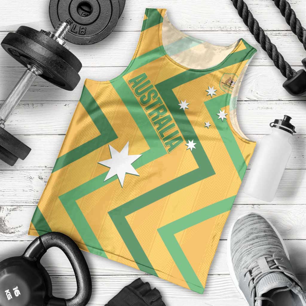 Custom Australia Socceroos Football Men Tank Top 2025 Sporty Version