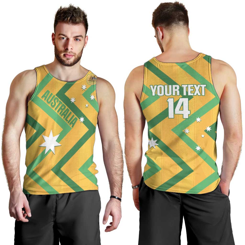 Custom Australia Socceroos Football Men Tank Top 2025 Sporty Version