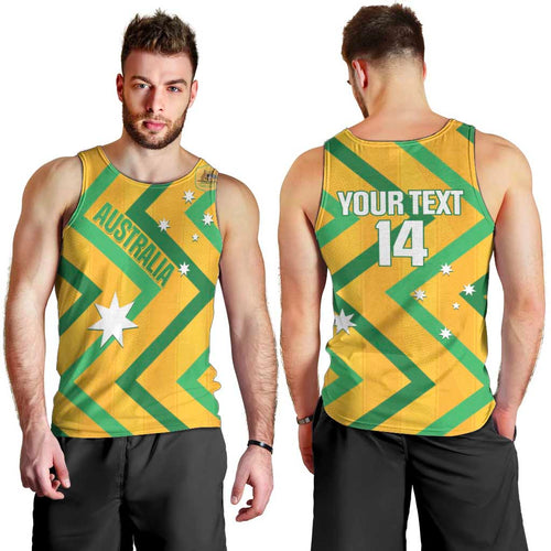 Custom Australia Socceroos Football Men Tank Top 2025 Sporty Version