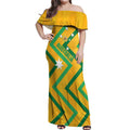 Custom Australia Socceroos Football Off Shoulder Maxi Dress 2025 Sporty Version