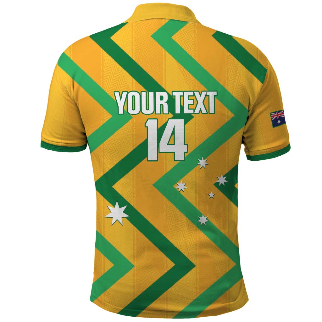 Custom Australia Socceroos Football Polo Shirt 2025 Sporty Version