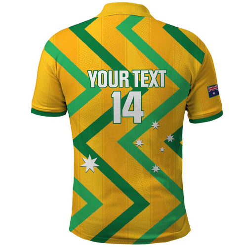 Custom Australia Socceroos Football Polo Shirt 2025 Sporty Version