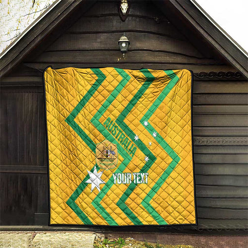 Custom Australia Socceroos Football Quilt 2025 Sporty Version