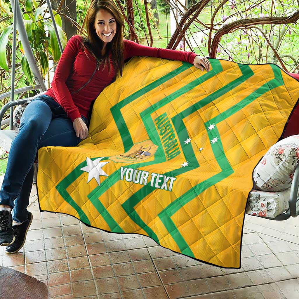 Custom Australia Socceroos Football Quilt 2025 Sporty Version