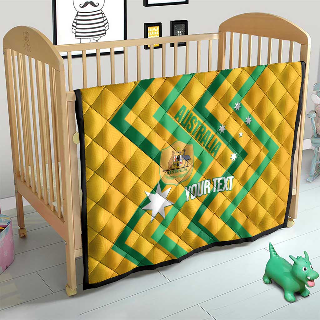 Custom Australia Socceroos Football Quilt 2025 Sporty Version