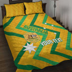 Custom Australia Socceroos Football Quilt Bed Set 2025 Sporty Version