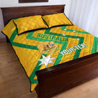 Custom Australia Socceroos Football Quilt Bed Set 2025 Sporty Version