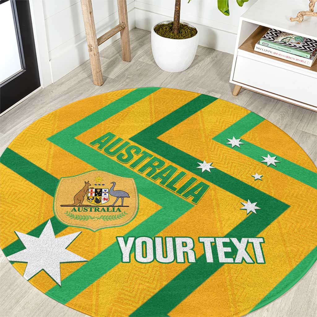 Custom Australia Socceroos Football Round Carpet 2025 Sporty Version