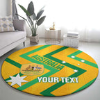 Custom Australia Socceroos Football Round Carpet 2025 Sporty Version