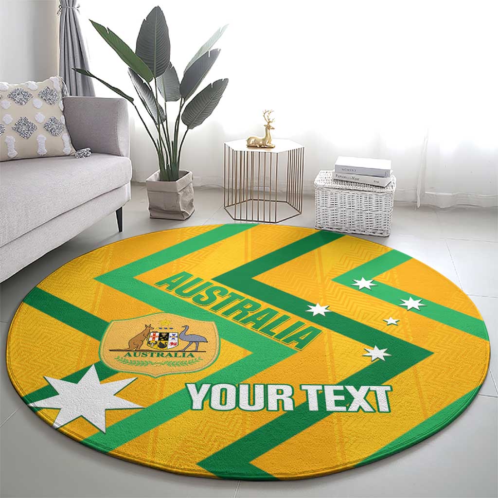Custom Australia Socceroos Football Round Carpet 2025 Sporty Version