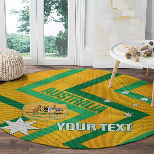 Custom Australia Socceroos Football Round Carpet 2025 Sporty Version