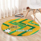 Custom Australia Socceroos Football Round Carpet 2025 Sporty Version
