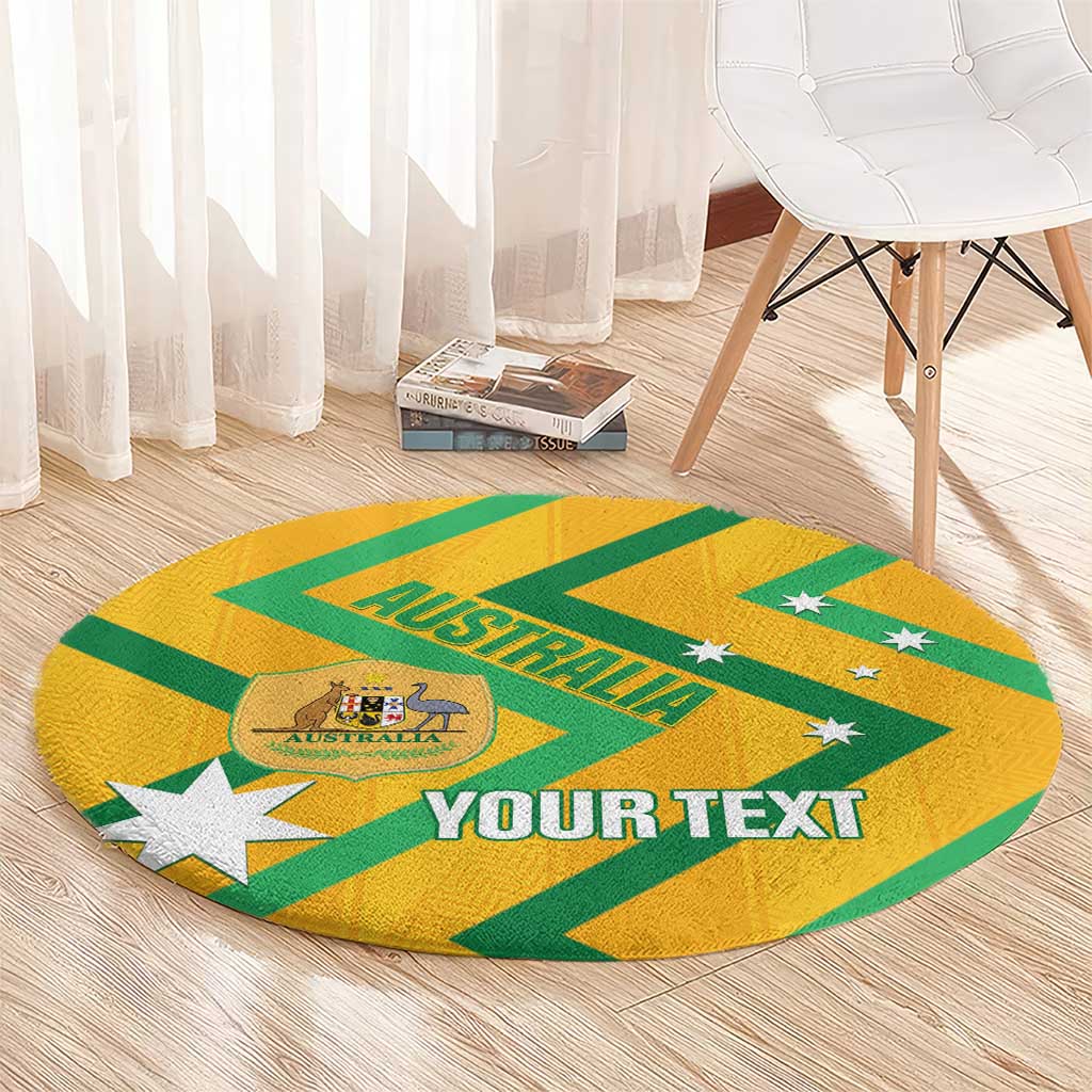 Custom Australia Socceroos Football Round Carpet 2025 Sporty Version