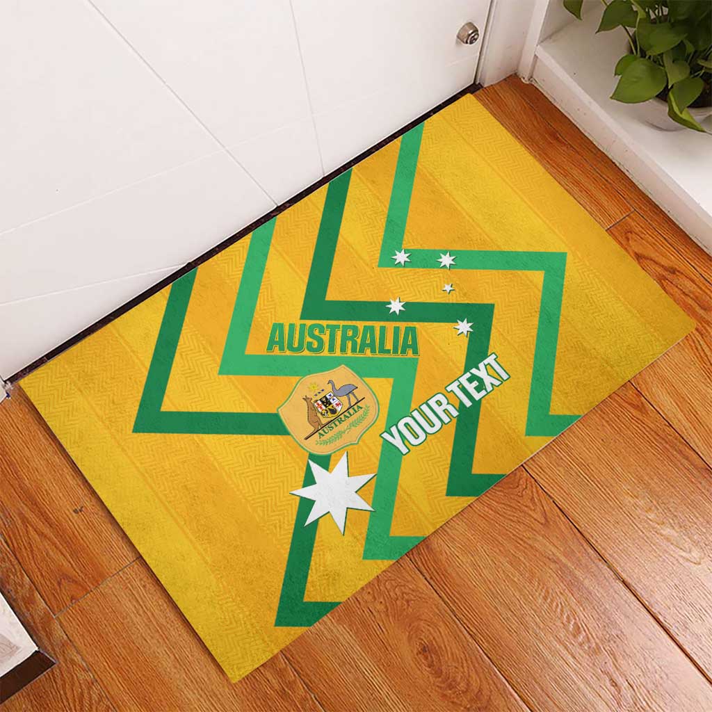 Custom Australia Socceroos Football Rubber Doormat 2025 Sporty Version