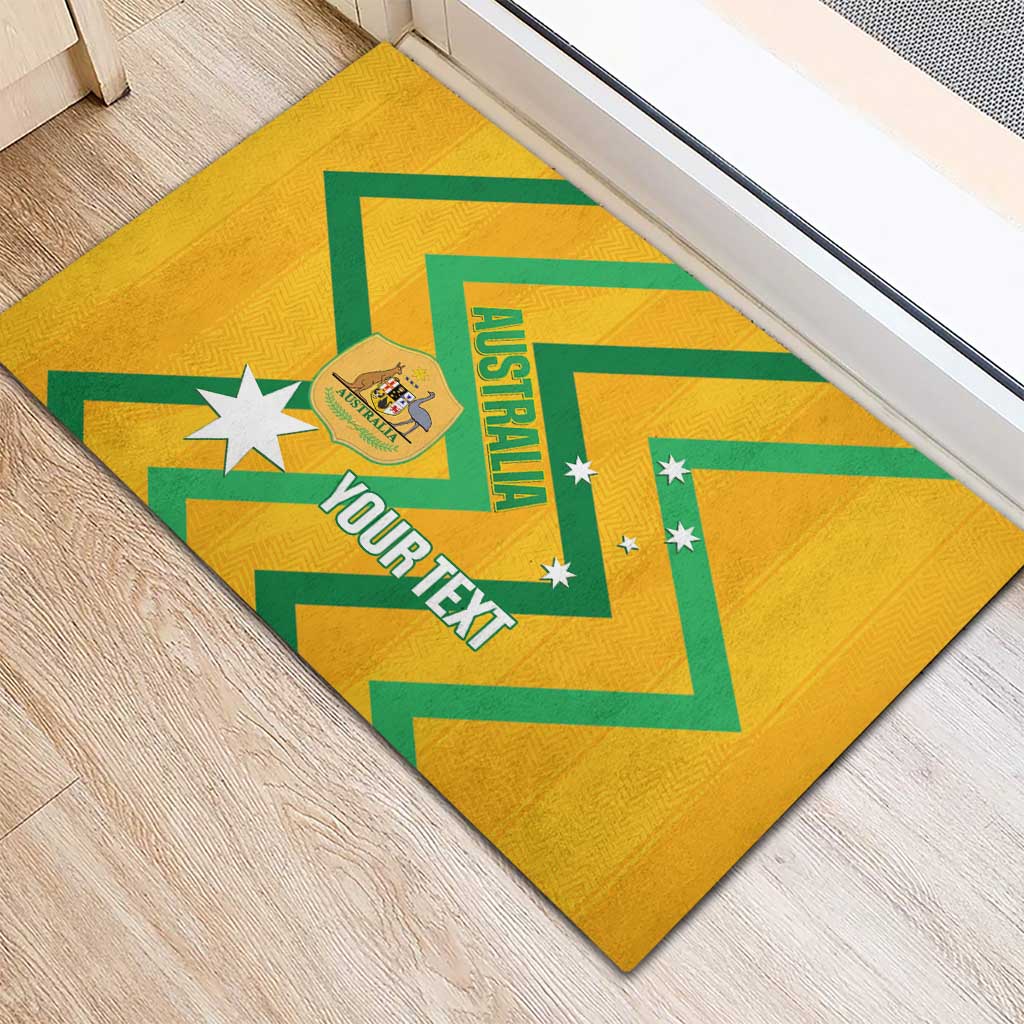 Custom Australia Socceroos Football Rubber Doormat 2025 Sporty Version