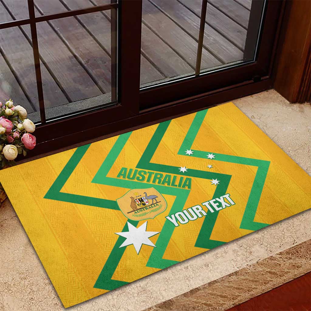 Custom Australia Socceroos Football Rubber Doormat 2025 Sporty Version