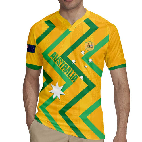 Custom Australia Socceroos Football Rugby Jersey 2025 Sporty Version