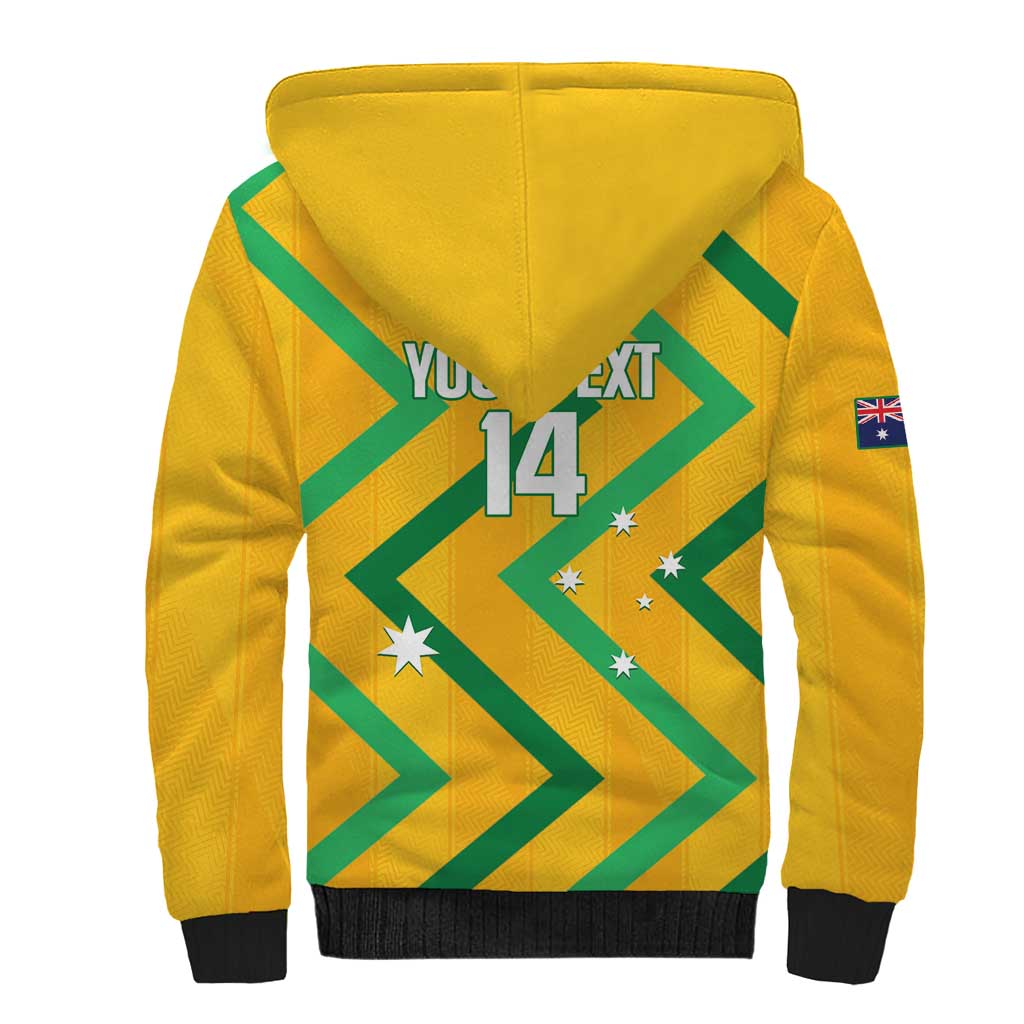 Custom Australia Socceroos Football Sherpa Hoodie 2025 Sporty Version