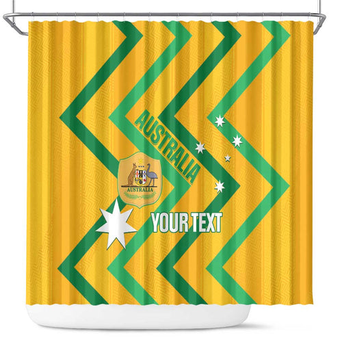 Custom Australia Socceroos Football Shower Curtain 2025 Sporty Version